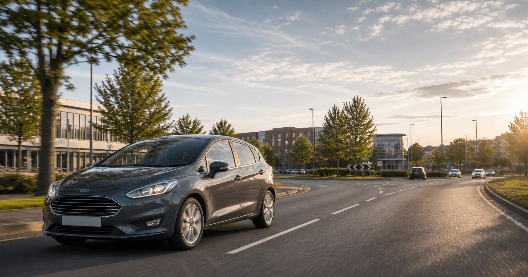 Compact hire car ready for practical travel around Northolt